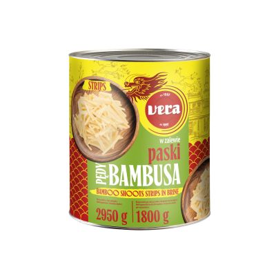 Canned bamboo strips VERA 2.95 kg / 1.8 kg